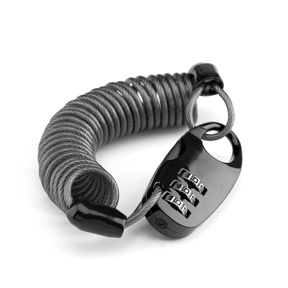 Замок для мотоциклетного шлема, мини-замок для велосипеда, велосипедный замок, сверхлегкий 3-значный замок с паролем, велосипедный противоугонный замок для мотоцикла