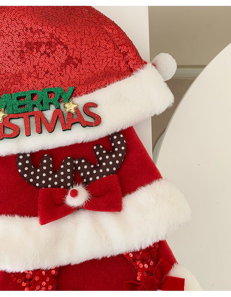 Women's Red Sequin Christmas Hat with Plush Antlers - 2023 Holiday Photo Headband