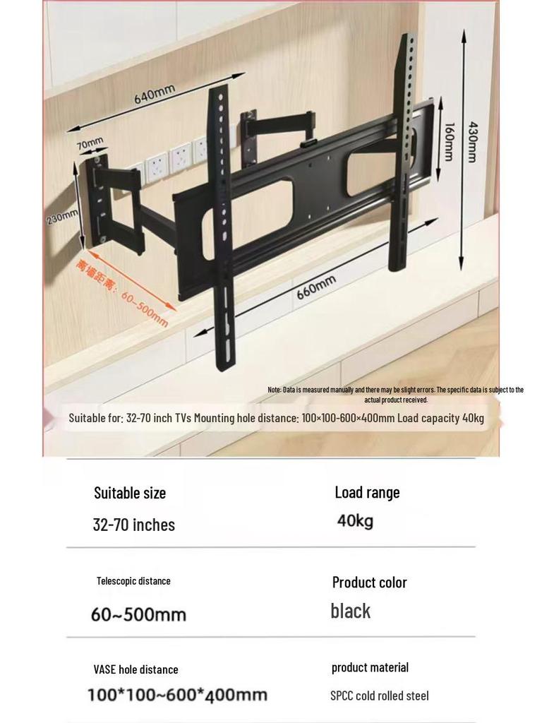 Ultra-Thin Retractable Wall Mount for TV & LCD Monitors