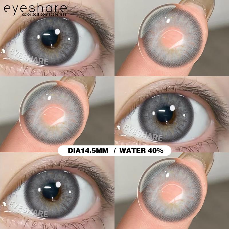 Eyeshare Blue Lenses 1 Pair Colored Pupils for Eyes Fashion Beauty Lenses Color Contact Lenses Big Eyes Colorcon Lenses for Woman