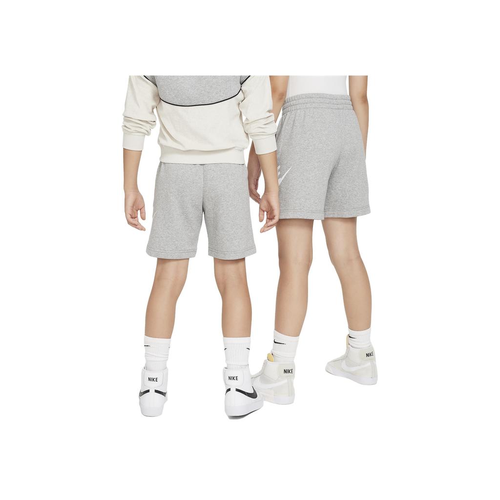 Nike Спортивные клубные флисовые шорты с логотипом, прямые, детские шорты, серые FD2997-063