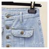 Women Skirt High Waist Wide Leg Slim Summer Split Package Hip Denim Sexy Skirt