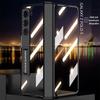 Samsung Z Fold5 Электроокрашенный прозрачный чехол с защитой шарнира и подставкой для складного экрана