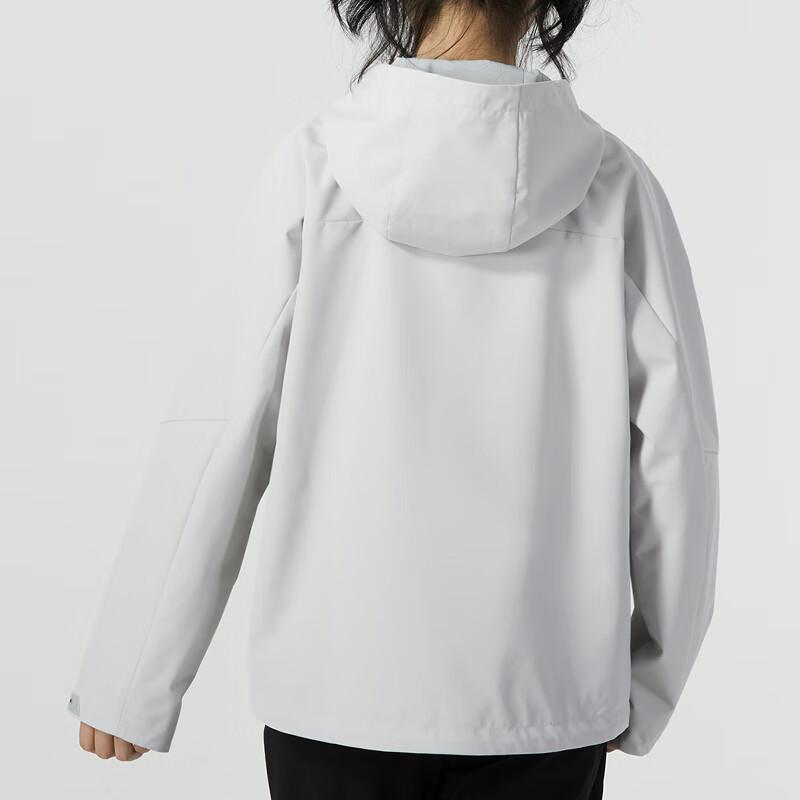 Under Armour Solid Color Outdoor Training Fitness Woven Hooded Jacket Women Jackets Gray 23600402-009