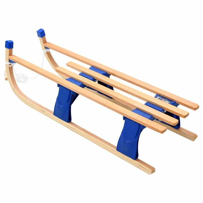 VidaXL Traîneau Pliable en Bois 110 cm Luge Amateurs de Neige Sports D'Hiver 91457