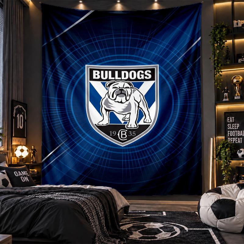 Wall Hanging Tapestry Canterbury-Bankstown Bulldogs Print Cloth for Living Room Bedroom Home Decor