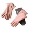 Keep Warm Windproof Velvet Solid Color Full Finger Gloves Thick Mittens Female Gloves