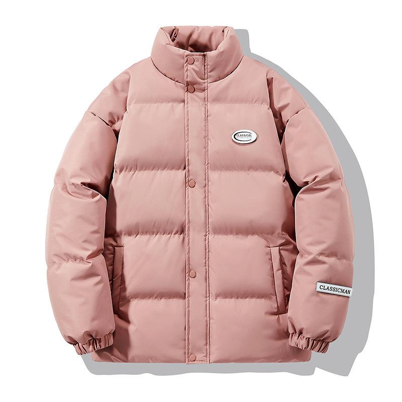 Мужская осенне-зимняя новая одежда из бархата и хлопка, одежда из хлопка, свободная модная теплая куртка с воротником-стойкой, повседневная утолщенная одежда из хлопка