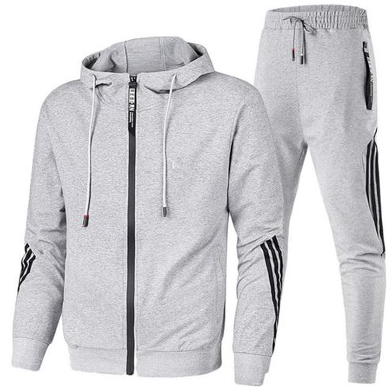 Fashion Men's Hooded Sweater + Sports Pants Autumn And Winter Casual Jogging Suit