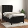 3129425 vidaXL Divan Bed with Mattress Black 90x190 Cm Velvet