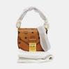 [Pre-Owned] Patricia Visetos Monogram Studded Saddle Bag - Very Good #T8A475