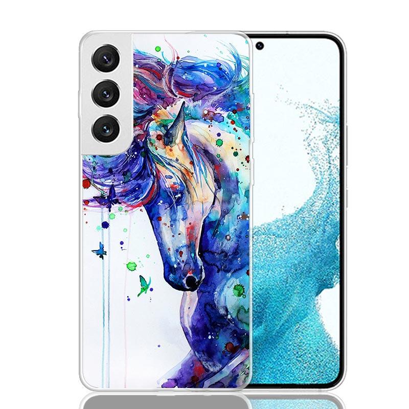 Animal Oil Painting Horse Phone Case For Samsung Galaxy S26 S25 Edge S24 S23 FE S22 Ultra S21 Plus S20 + Fundas Cover Coque Gala