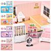 Bedroom Pretend Play Paper Doll House Kitchen 3D Paper Puzzle Room Kids/Children/Toddler