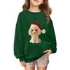 Children's Fashionable Casual Long-sleeved Loose Christmas Print Pullover Sweatshirt