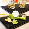 excovip Bar Mat, Stylish, Draining, Kitchen, Soft, Durable, Scratch-Resistant, Washable, Non-Slip, PVC, 60x15 cm, Black, 9016