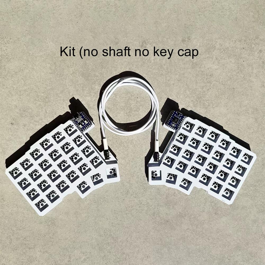 Проводная раздельная клавиатура Silakka54 с поддержкой горячей замены клавиш, совместимостью с QMK/VIAL, эргономичным дизайном для левшей и правшей, а также настраиваемой клавиатурой RP2040zero.