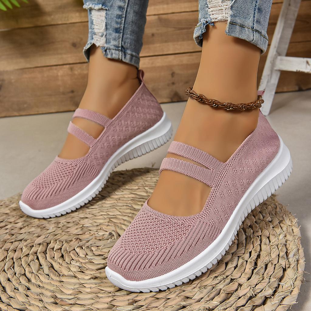 Летние новые дышащие туфли на плоской подошве с круглым носком