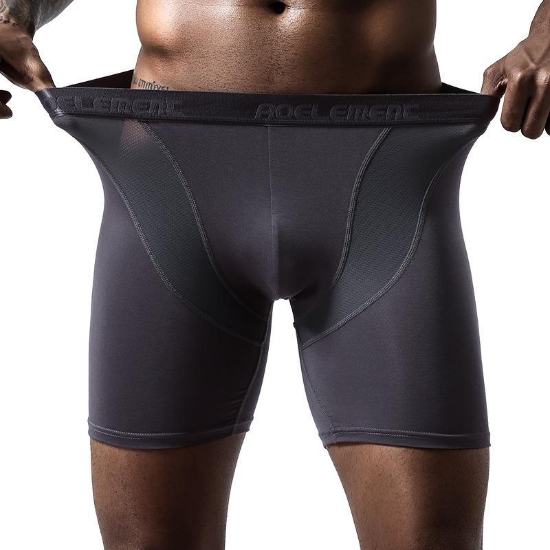 Men's Quick-Dry Long-Leg Running Tights - Anti-Wear Fitness Boxer Shorts