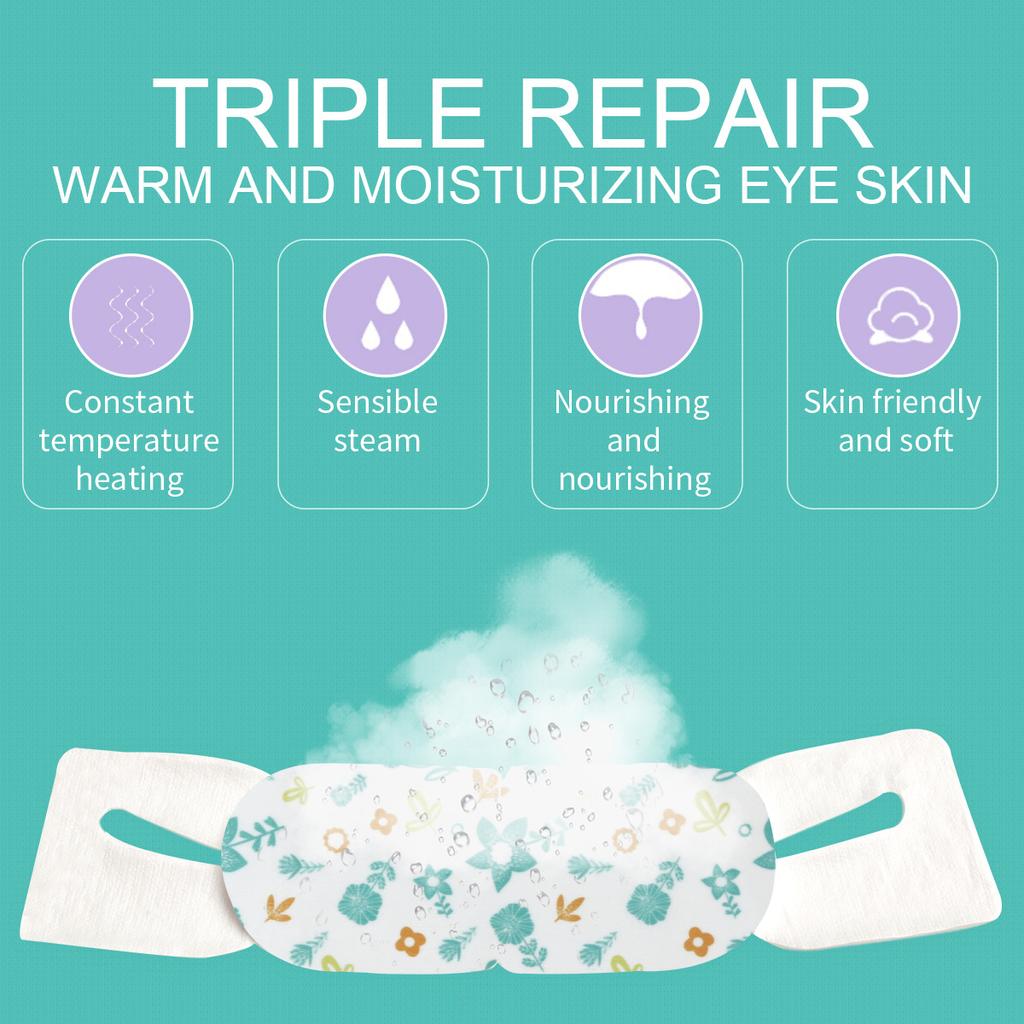 Lavender Steam Eye Mask for Fatigue Relief Heating Eye Mask, Disposable Sleep Hot Compress Facial Mask Eye Mask Essential for Travel