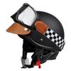 Унисекс Летний Мотошлем Половинка Козырек Коричневый 3C Сертифицированный Шлем Мужчины Женщины Универсальный Коричневый Козырек Мотошлем Половинка