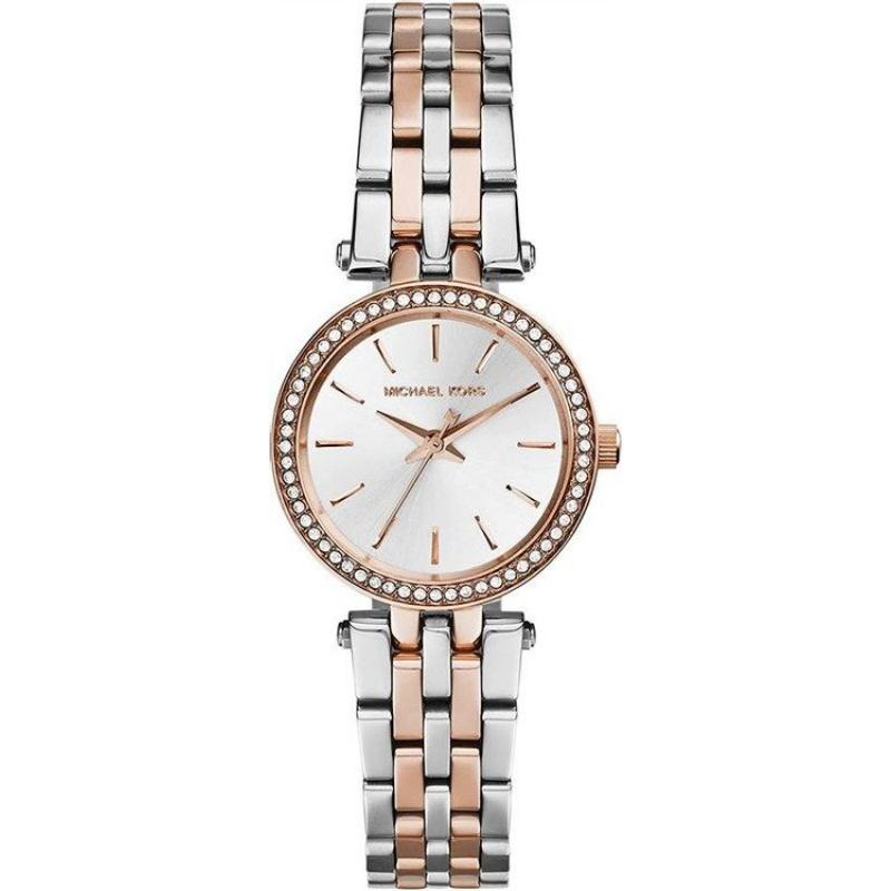 Michael Kors Женские часы Darci с серебристым циферблатом и двухцветным стальным ремешком - MK3298