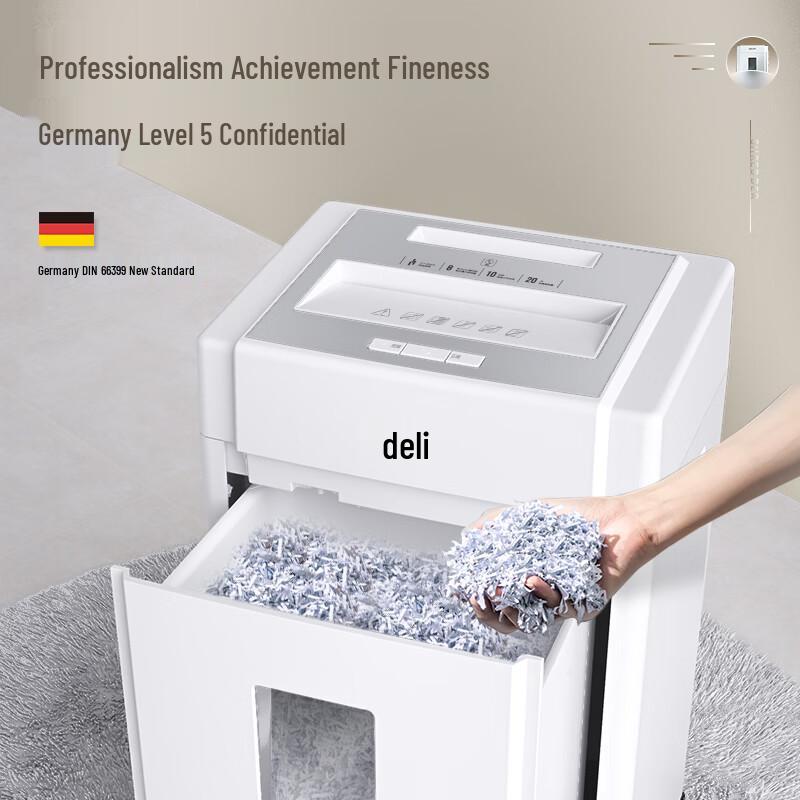 Deli 33040 5-Level High-Security Office Paper Shredder CN plug (adapter included)