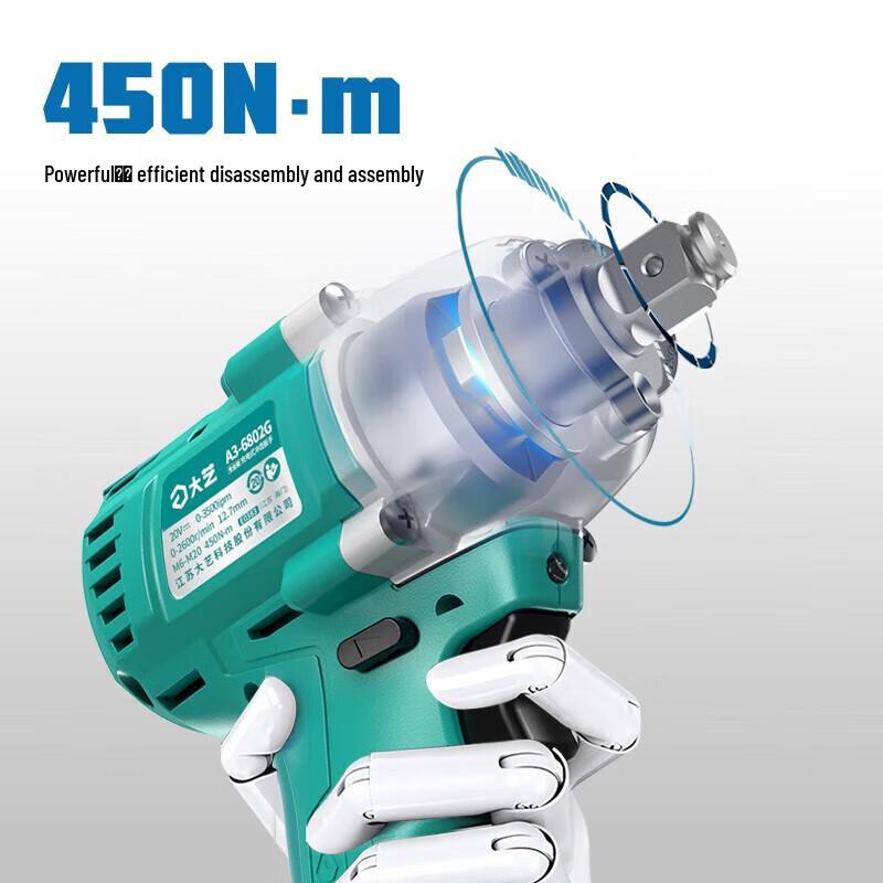 Daliyi 450N·m Brushless Cordless Impact Wrench CN plug (adapter included)