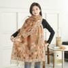 Scarf Women's Winter High End Thickened New Ethnic Style Shawl with Decorative Jacquard Imitation Cashmere Scarf