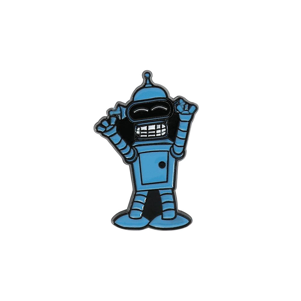 Robot Brooch Cute Cartoon Shape Metal Badge Accessories Wholesale Lapel Pins for Clothes Hat Pins and Badges Decorative Brooches