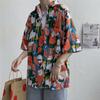 Hawaiian Men's Casual Flower Shirt Hong Kong Style Retro Beach Shirt Floral Couple Flower Shirt Short Sleeve Men