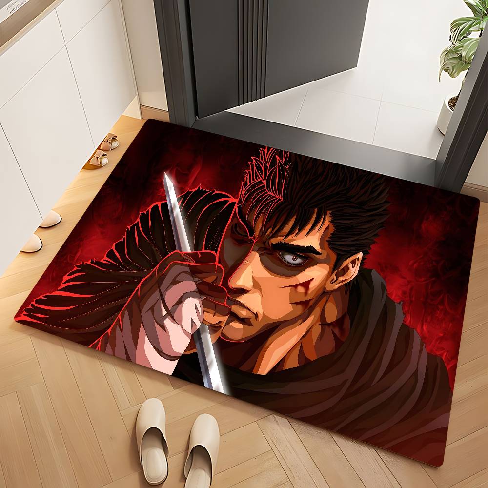 Anime B-BerserkS Hallway Carpet Rectangle Anti-slip Home Soft Badmat Front Door Indoor Outdoor Mat Doormat Area Rug
