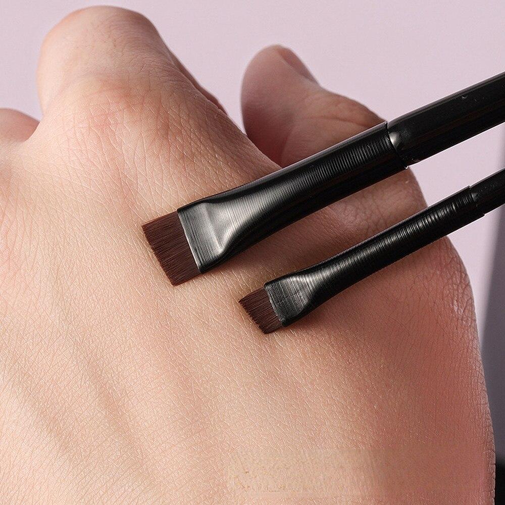 2 шт./компл. кисть для контура бровей, кисть для подводки для глаз, портативная мягкая подводка для бровей, кисть для макияжа для женщин, косметические инструменты для красоты