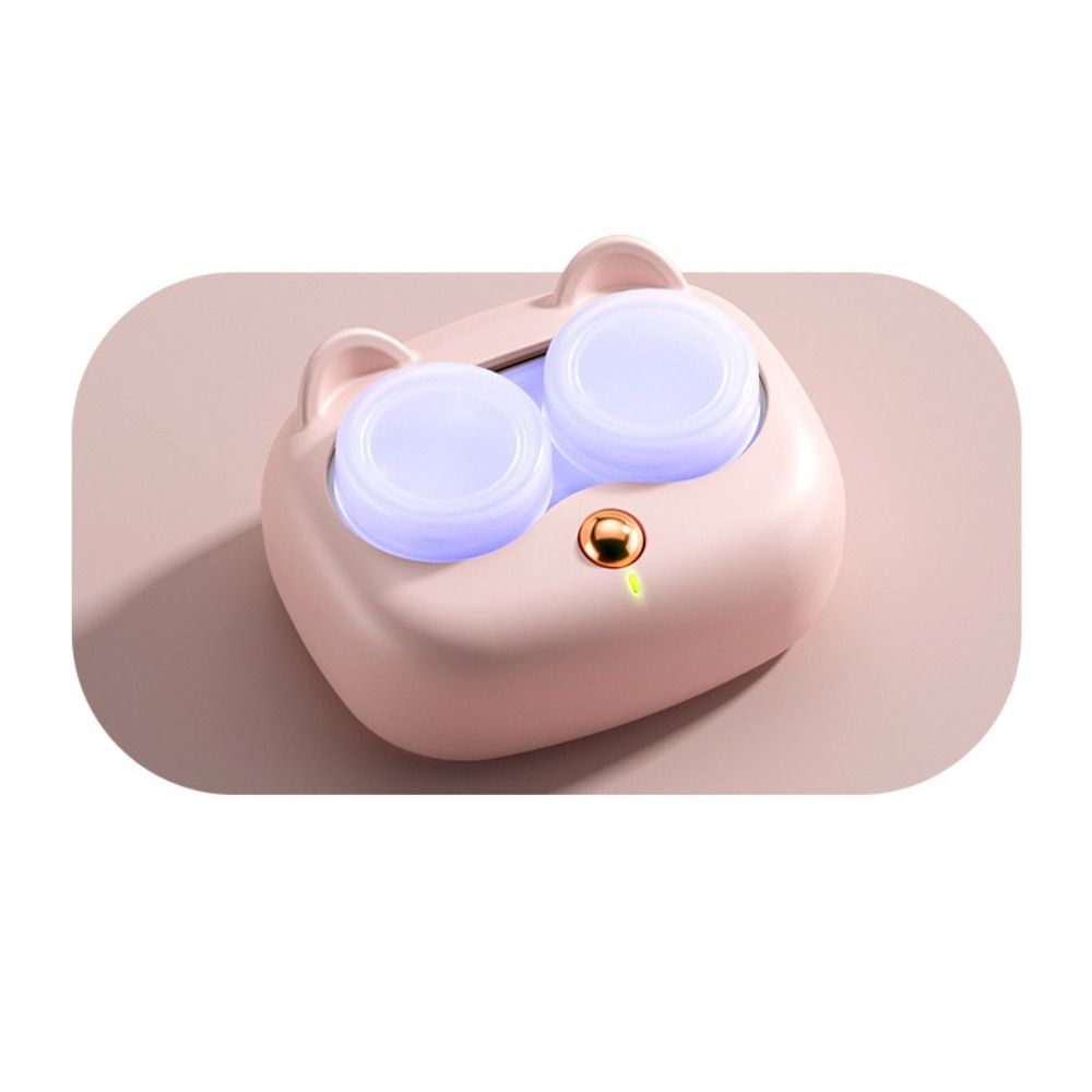 Портативный очиститель для контактных линз Ультразвуковой футляр для контактных линз Белый протеиновый очиститель