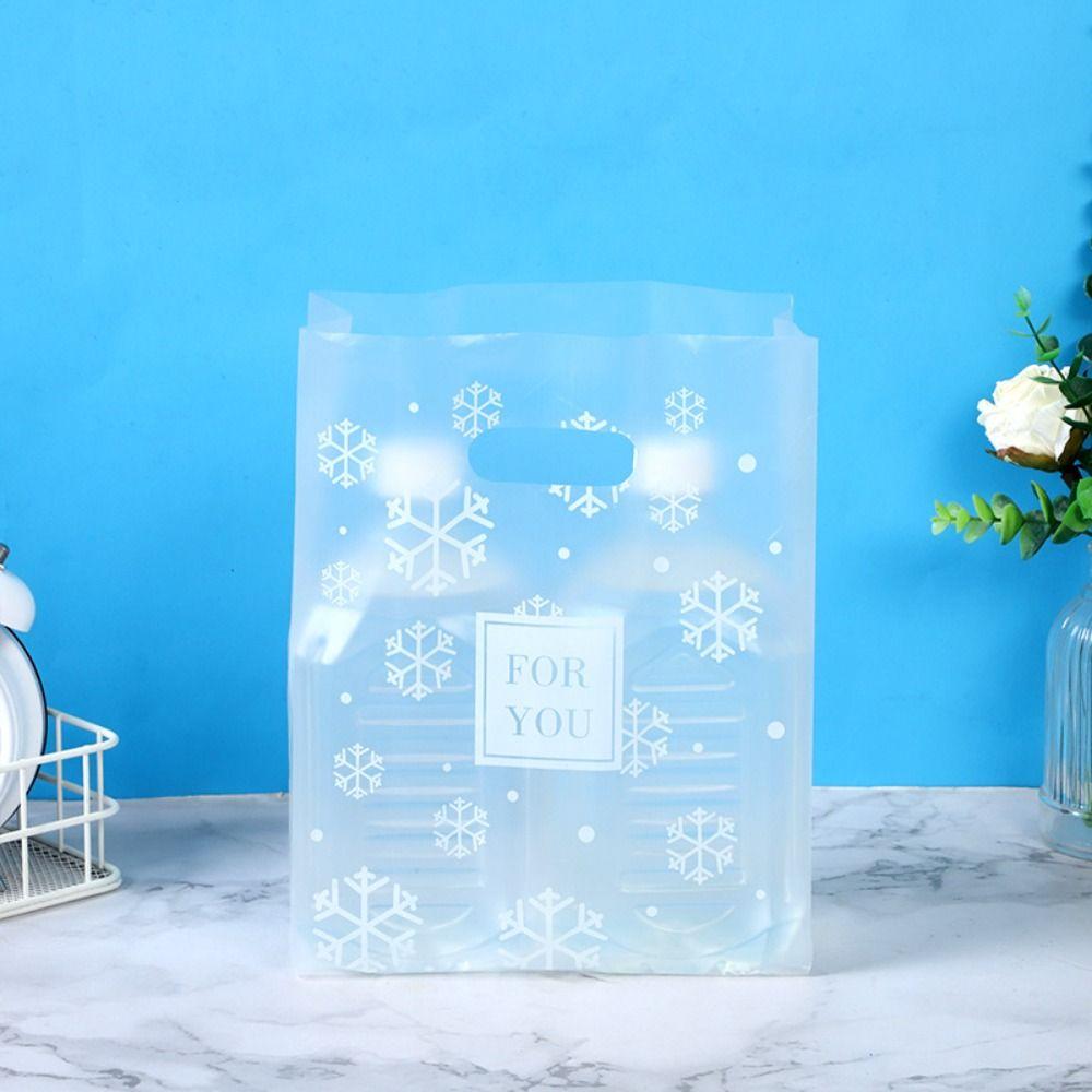 50 шт. прочный маленький подарочный пластиковый пакет с маргаритками красивые прозрачные пакеты для печенья Рождество