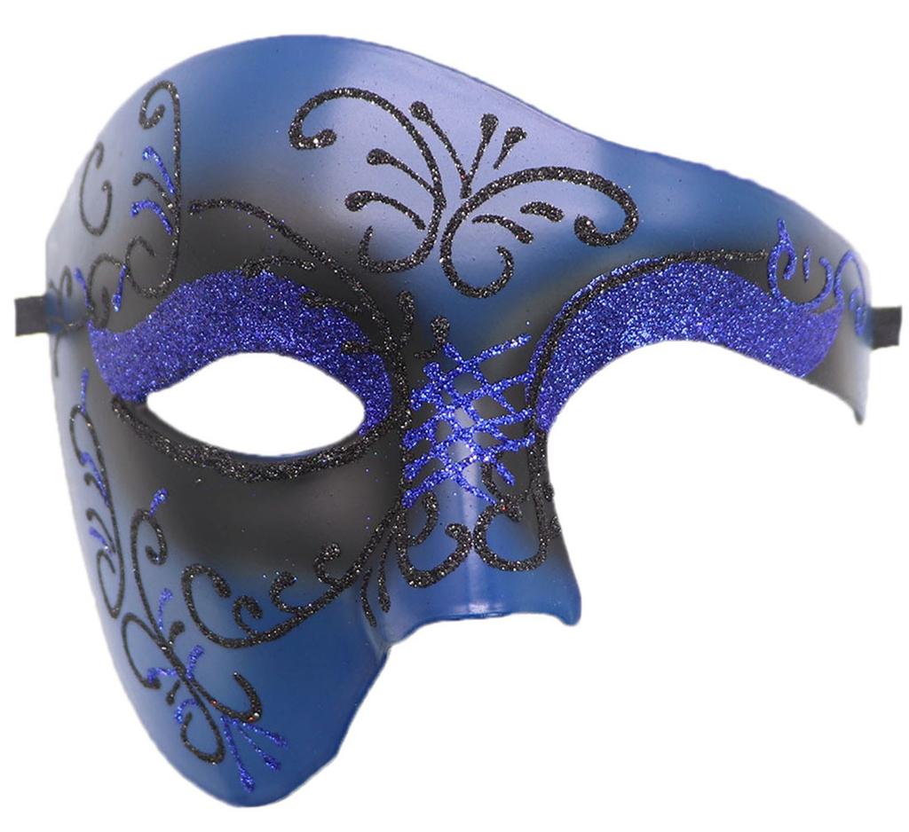 Masquerade Mask Vintage Phantom Of The Opera One Eyed Half Face Costume