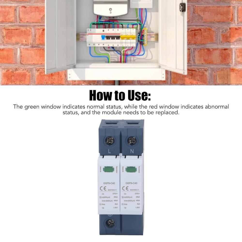 2P Voltage Protection Arrester 275V Low Voltage Protector  Power Distribution Control