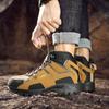 Autumn and Winter Large Size Breathable Hiking Shoes Men's Cross-border Hiking Shoes Outdoor Travel Shoes Casual Non-slip Thick-soled High-top Shoes