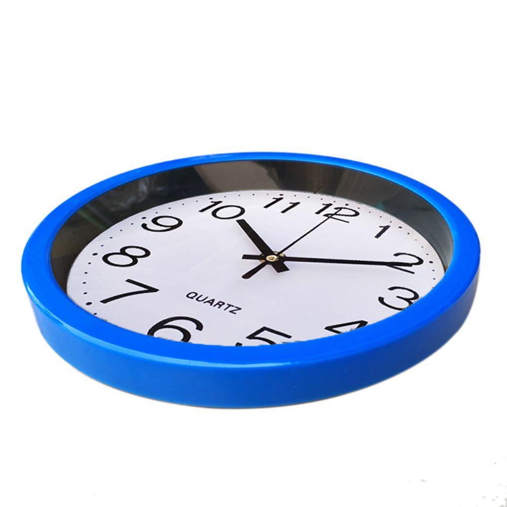 1 PC Round Bedroom Kitchen Silent Wall Clock Quartz Bell Sweep Second Movement