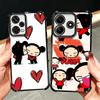Cartoon Cute Pucca Garu Plating Phone Case For Xiaomi Redmi Note 14 15 Pro Plus 13 12 11 11S 11T 10 9S 9 5G Anti-Fall Airabag Co