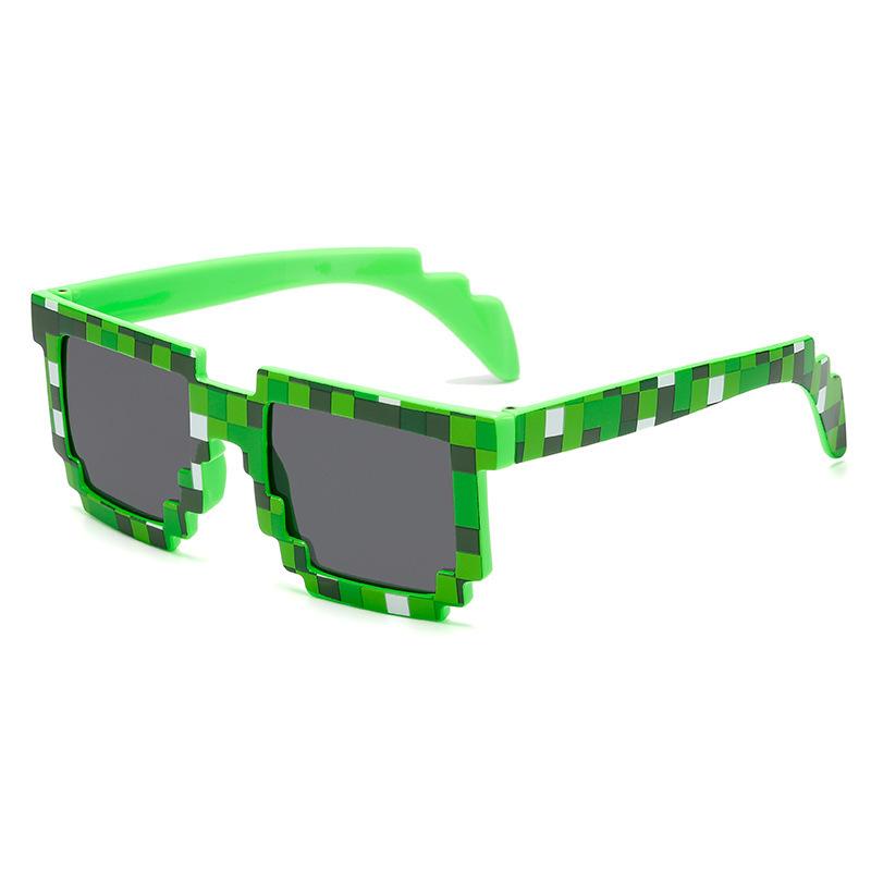 New Fashion Sun Glasses Hot Sale Sunglasses Creeper Glasses Novelty Mosaic Funny Goggles Boys Girls Pixel Eyewear