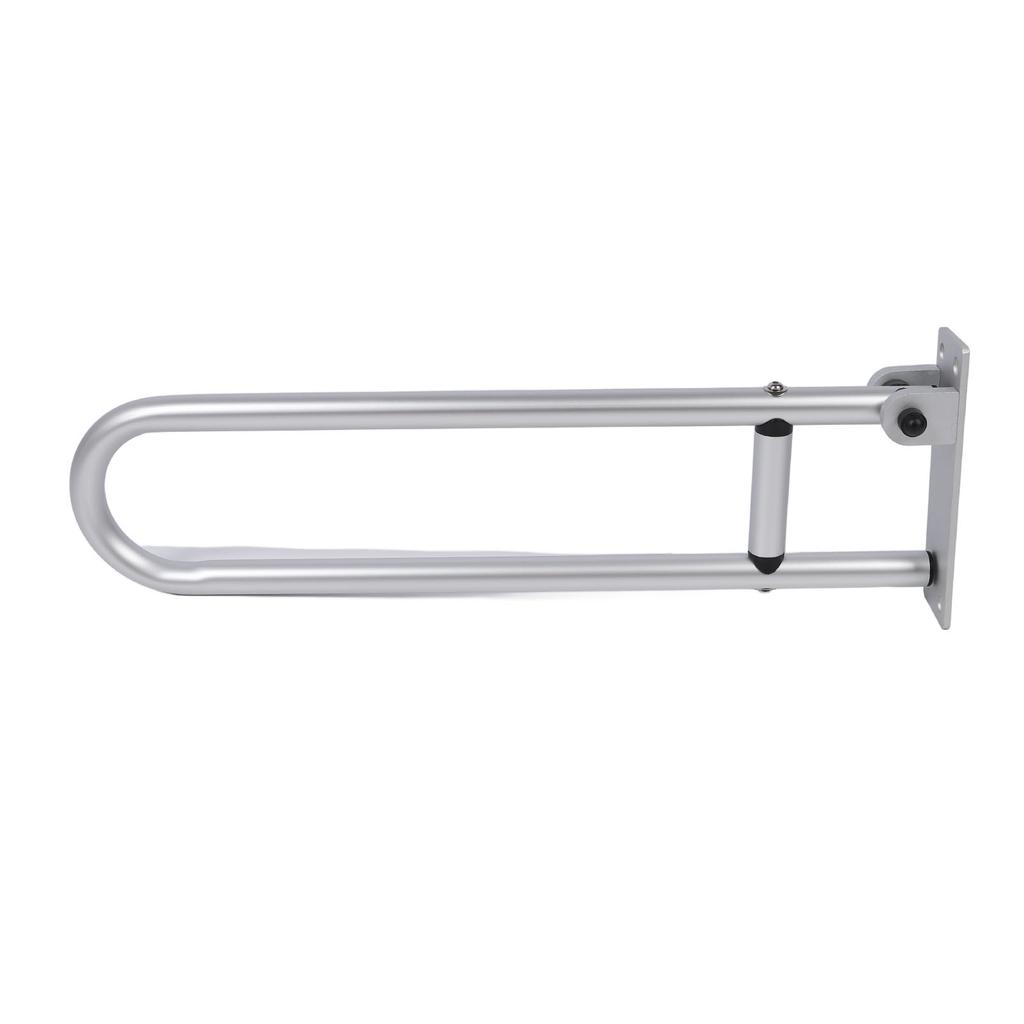 Flip Up Toilet Grab Bar Sturdy Aluminium Alloy Adjustable Anti Slip Fold Down Grab Bar for Bathroom