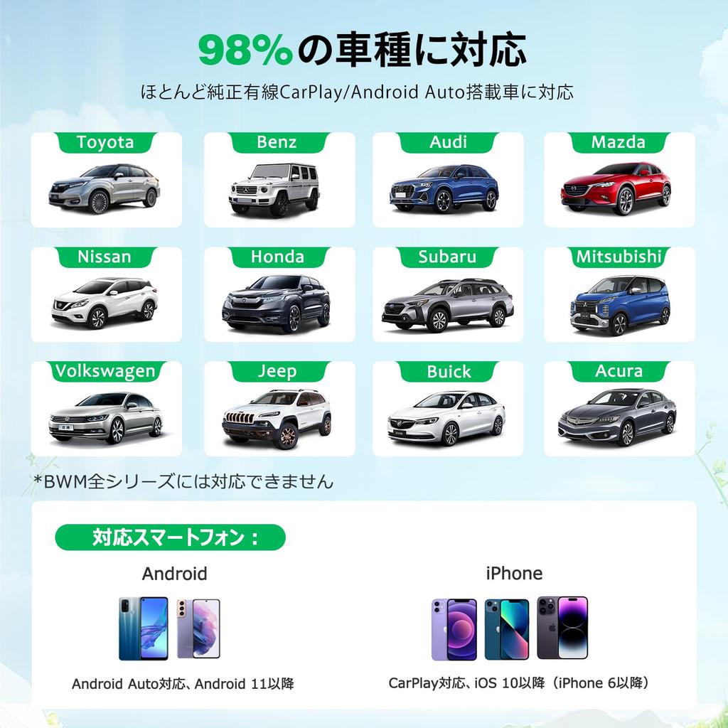 Беспроводной адаптер DRIVIM CarPlay + беспроводной Android Auto 2 в 1, USB, инновационный дизайн