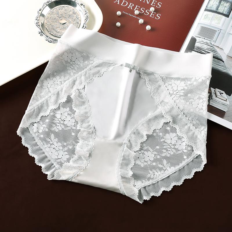 Plus Size Women's Japanese Satin Lace Seamless Jacquard Underwear - Light Luxury