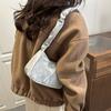 Lightweight Bow Square Shoulder Bags for Women Korean Style Ladies Underarm Bag Simple Female Pleated Drawstring Handbags Purse