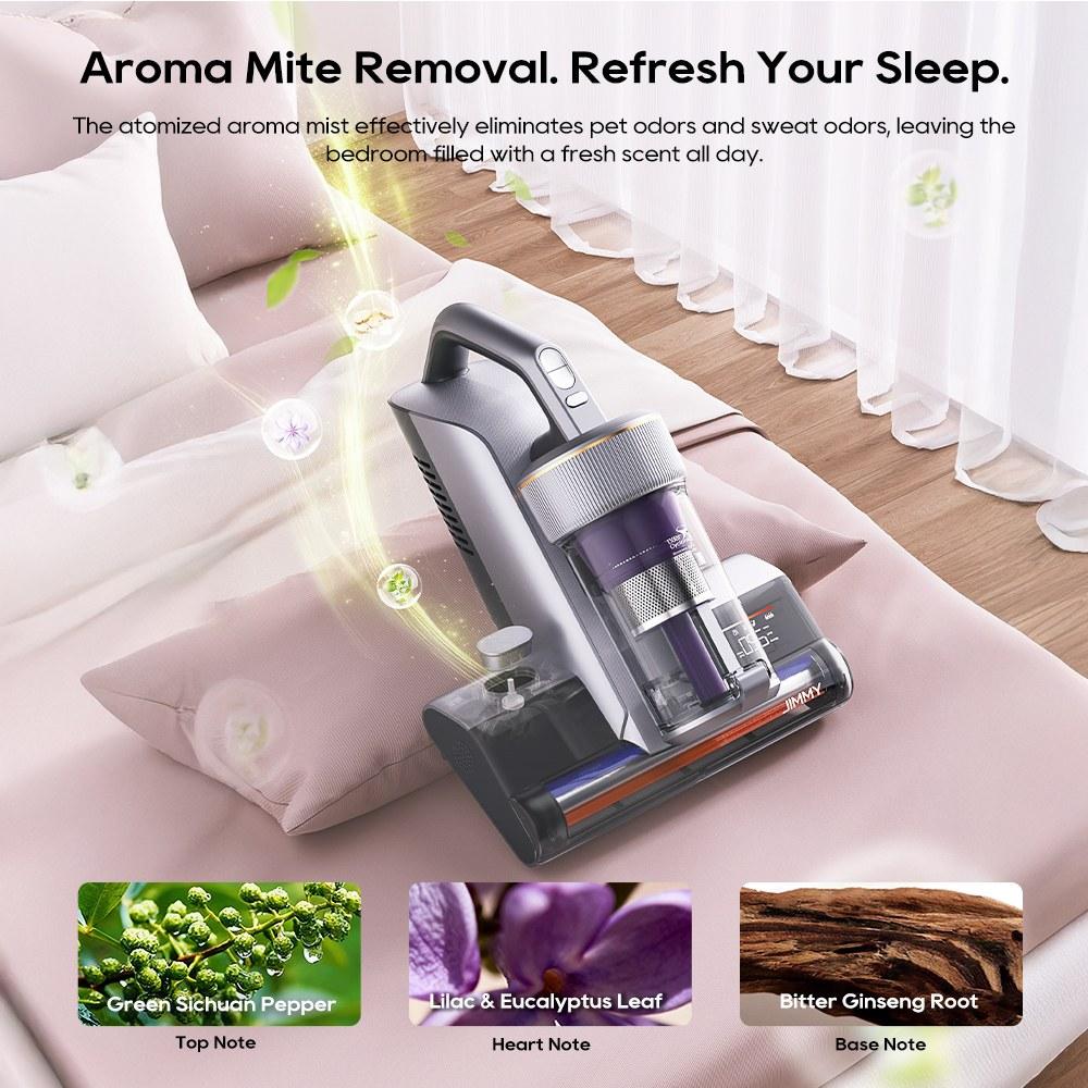 JIMMY BX8 Pro Mattress Vacuum Cleaner – 17 kPa suction, 65°C graphene heating, UV mite elimination, aroma diffusion