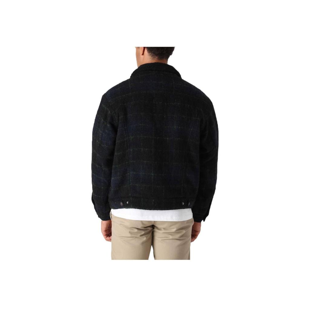 Куртка мужская Levis FW22 однотонная однобортная с лацканами, длинным рукавом, черная 79129-0012