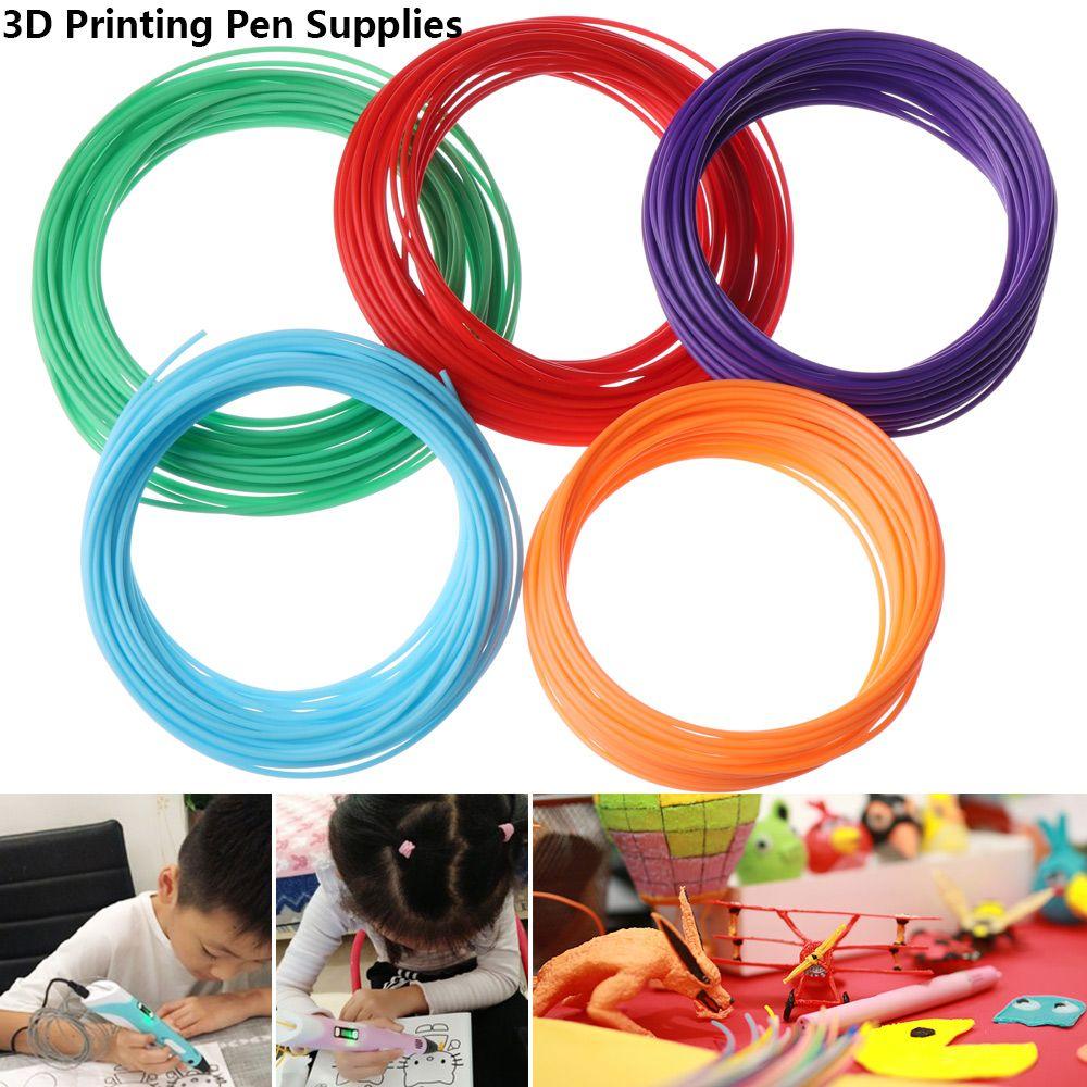 Crafting Multi-colors PLA Filaments 3D Printing Pen Supplies Model Printer Tool Drawing Instrument