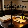 Ghost Pumpkin Library Bookshelf Lantern Warm LED Halloween Reading Light  Desk Decor