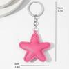 Модный брелок в форме звезды, держатель для ключей автомобиля, красочный кулон, кожаный брелок, подвесной аксессуар