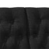 Padded Headboard in Black 120 cm Solid Pine Wood